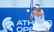 Hao-Ching Chan of Taiwan plays alongside partner Miyu Kato of Japan during the doubles fin...