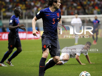 Netherland's Daley Blind at the #3 2014 World Cup match between Spain and Netherlands, in Salvador, Brasil, this friday 13th (