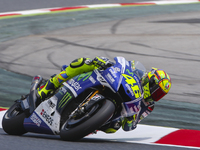BARCELONA SPAIN -14 Jun: Valentino Rossi in Moto GP Qualifying celebrated in the Barcelona-Catalunya circuit, on June 14, 2014 Photo: Mikel...