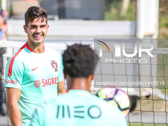 Portugals forward Andre Silva during the Training for the Friendly Game match between Portugal and Gibraltar at City Football in Oeiras, Lis...
