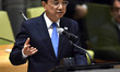 Chinese Premier Li Keqiang addresses the Summit for Refugees and Migrants of the on-going...