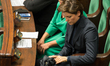Joanna Mucha during the session of Parliament of Poland in Warsaw, Poland on 6 October 201...