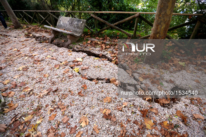 People In Relief Camp After The Earthquake Hit Central Italy