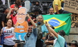 Civil servants protest outside the Legislative Assembly in Rio de Janeiro, Brazil, on Wedn...