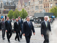 Ypres, Belgium. 26/06/2014. The summit gets under way at 4pm. The 28 European leaders will be received at Ieper Town Hall, after which they...