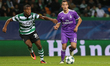 Sportings defender Marvin Zeegelaar from Holland   (L) and Real Madrids forward Lucas Vazq...