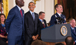 President Barack Obama awarded the Presidential Medal of Freedom to Michael Jordan, retire...