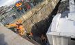 Fireman operates during  the operation of rescue of the two touristic boat of Turin city,...