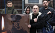 Ukrainians from the National Movement of "State Initiative of Yarosh" of former leader of...