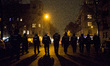 Policemen are pictured during an anti fascist march organized from left wing groups to com...
