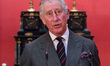 The Prince of Wales makes a speech during his visit to the University of Cambridge's Fitzw...