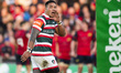 Manu Tuilagi of Leicester during the European Rugby Champions Cup Round 3 between Munster...