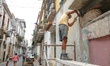 An example of the house restauration work seen all around the Cuban capital. A typical sce...