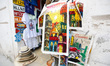 A view of a street stand with suvenirs and memorabilia for sale, in Havana's city center....