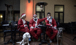 Runners dressed as Santa Claus take part in the 3rd edition of the 'Athens Santa Claus Run...