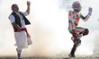 93 Marc Marquez from Spain of Repsol Honda Team celebrating with his fans during the race...