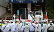    Indonesian hardline Muslim group Front Pembela Islam (FPI) hold a protest about the use...