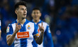 The RCD Espanyol Hernan Perez celebrating his goal during the Spanish Copa del Rey (King's...