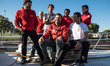 The Proactiva Open Arms team during the press conference convened to announce their immine...