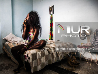 Sex worker in Havana, Cuba, on 1st January 2016. The night is still their best ally. They are seen in nightclubs, streets and other places,... by Alvaro Fuente/NurPhoto