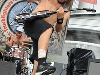 Dango with Truckfighters performs during River City Rockfest at the AT&T Center on May 24, 2014 in San Antonio, Texas. (
