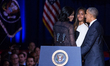 On Tuesday, January 10, (l-r), First Lady Michelle Obama, Malia, and U.S. President Barack...