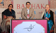 Naseem Shafaie, Neelesh Misra and Neerja Mattoo  during the Jaipur Literature Festival 201...