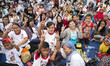 Thousands of women who attend the event giving their support for Jokowi for president. Moe...