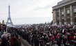 Protestors hold up anti Trump signs as over 2000 people protest during the Women's march o...