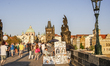 People walking at the Charles bridge are seen on 1 May 2012 in Prague (Praha) Czech Republ...