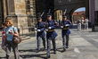 Changing of the guard of honor at the Hradcany castle is seen on 2 May 2012 in Prague (Pra...