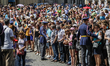 Changing of the guard of honor at the Hradcany castle is seen on 2 May 2012 in Prague (Pra...