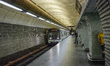 Prague subway (metro) train is seen on 2 May 2012 in Prague (Praha) Czech Republic capital...