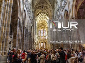 St. Vitus Cathedral interior is seen on 2 May 2012 in Prague (Praha) Czech Republic capital.  by Michal Fludra/NurPhoto