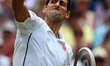 (140707) -- LONDON, July 7, 2014 () -- Serbia's Novak Djokovic celebrates during the men's...
