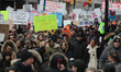 Thousands of Canadians took part in a massive protest against President Trump's travel ban...