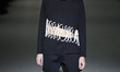 A model presents a creation by Ukrainian brand Komashnya during the Ukrainian Fashion Week...