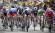 20140708 - LILLE, FRANCE: French Arnaud Demare of FDJ, German Marcel Kittel of Team Giant-...