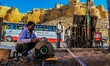 A blacksmith doing his work outside the Jaisalmer fort of Rajasthan , India on 11 Feb,2017...