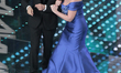 Carlo Conti and Antonella Clerici  during the 67th edition of the Sanremo Festival on Febr...