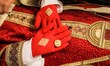 (EDITOR'S NOTE: File photo) A moment of dressing of Pope Celestine V, also known as Pope o...