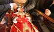 (EDITOR'S NOTE: File photo) A moment of dressing of Pope Celestine V, also known as Pope o...