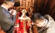 (EDITOR'S NOTE: File photo) A moment of dressing of Pope Celestine V, also known as Pope o...