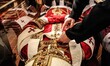 (EDITOR'S NOTE: File photo) A moment of dressing of Pope Celestine V, also known as Pope o...