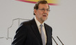 Spanish Prime Minister Mariano Rajoy speaks during a joint press conference with French Re...