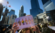 Thousands gather around the nation on Presidents Day, February 20th, 2017, to protest the...