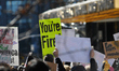 Thousands gather around the nation on Presidents Day, February 20th, 2017, to protest the...