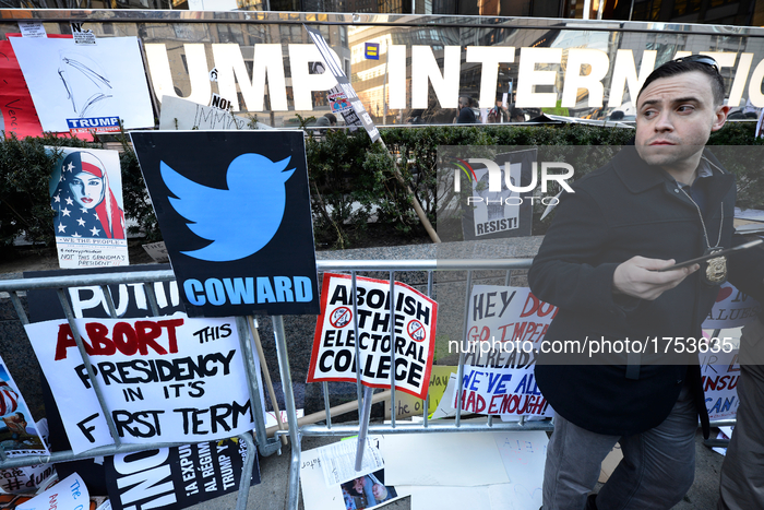 "Not My Presidents Day" Protest In New York City