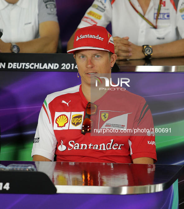 Formula One 2014 Championship - Santander German Grand Prix - July 18th - July 20th 2014
Kimi Raikkonen (FIN#7), Scuderia Ferrari...