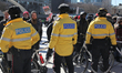 Heavy police presence as opposing groups of protesters clashed over the M-103 motion to fi...